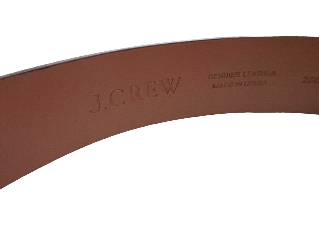 XS J. Crew Leather Leopard Print Horsehair Women’s Belt Style 20666 Brown & Black