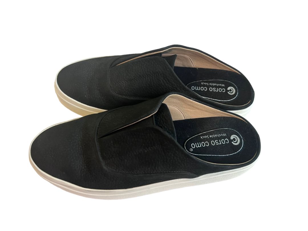 8 Corso Como Womens Trena Embossed Leather Mule Slip On Shoe Sneakers Platform