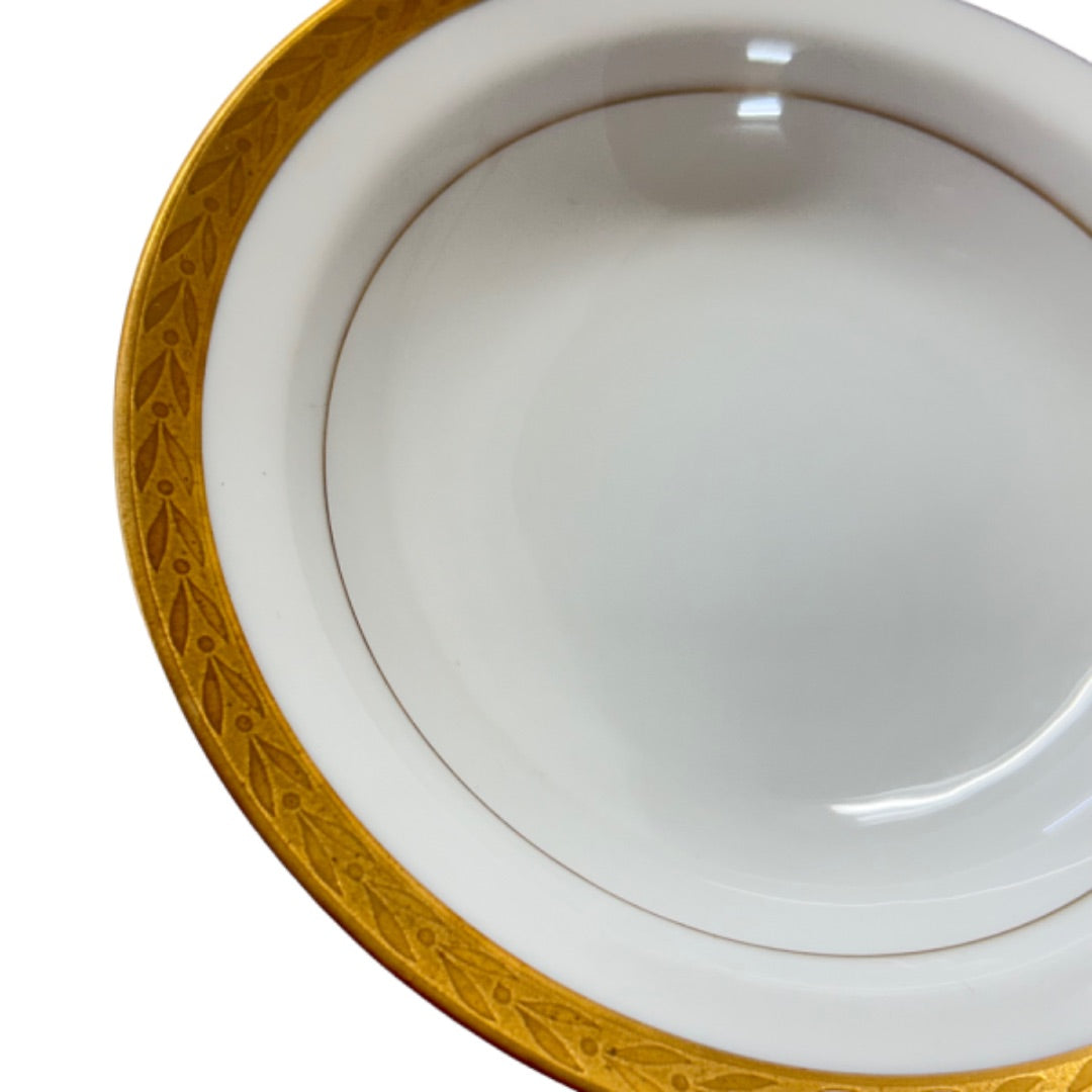 Sango Royalty Pattern White Gold Trim Fruit Bowl 5.5" Dessert Sauce 1970s
