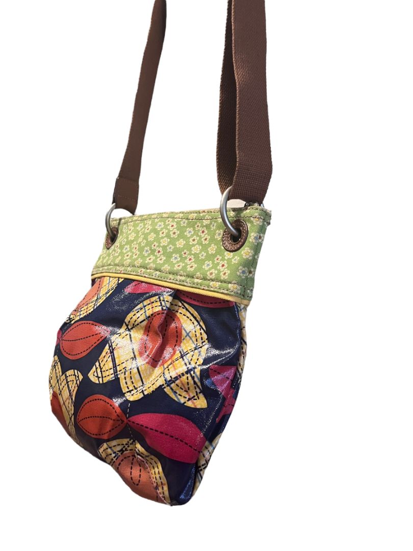 Fossil Coated Canvas Floral Crossbody Shoulder Bag Boho