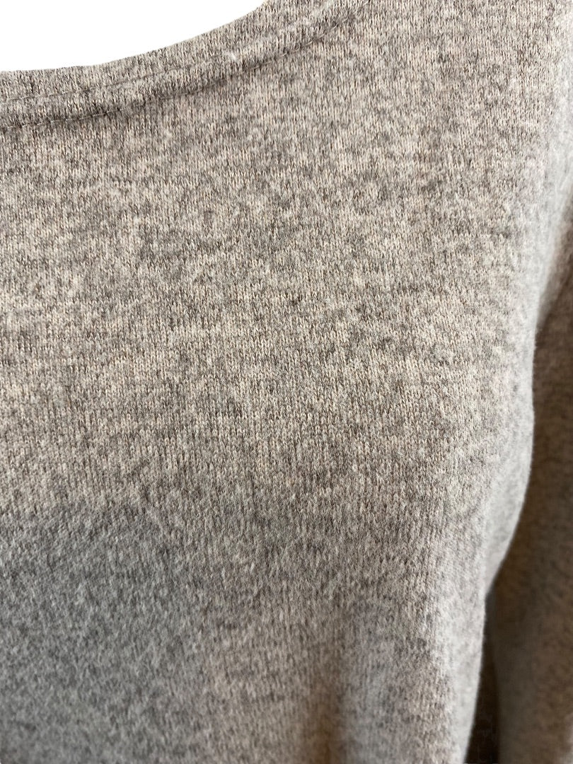 1XL Women's Pullover Tunic Sweater Heathered Gray Long Unbranded