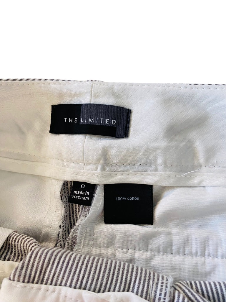 Size 0 The Limited Womens Seersucker Crop Dress Pants