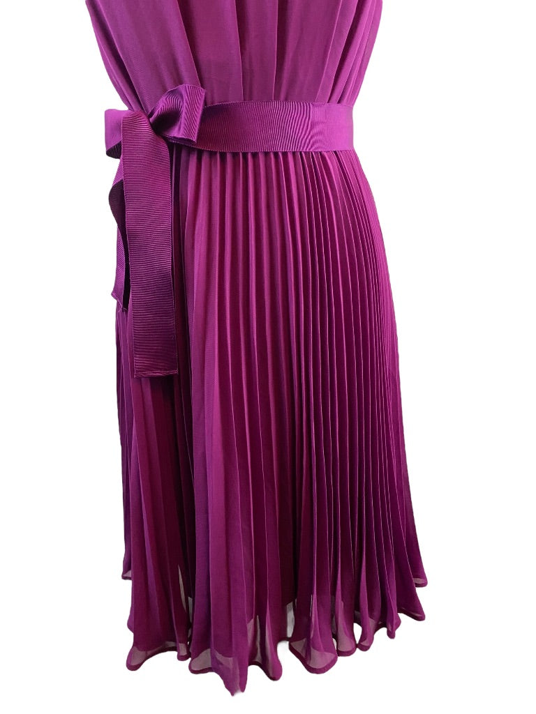 Size 2 The Limited Women's Purple Pleated One Shoulder Sleeveless Ribbon Belt
