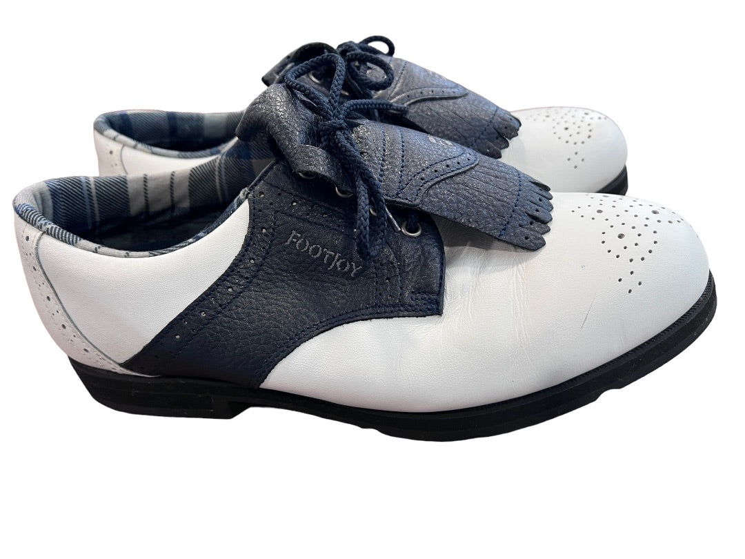 8.5W Women's Classic FootJoy Golf Shoes Lace Up Black White