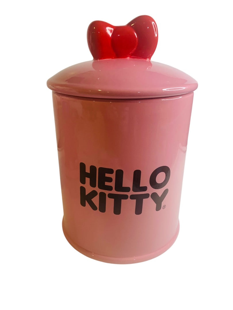 Hello Kitty Ceramic Cookie Jar Canister Pink Sanrio 2012