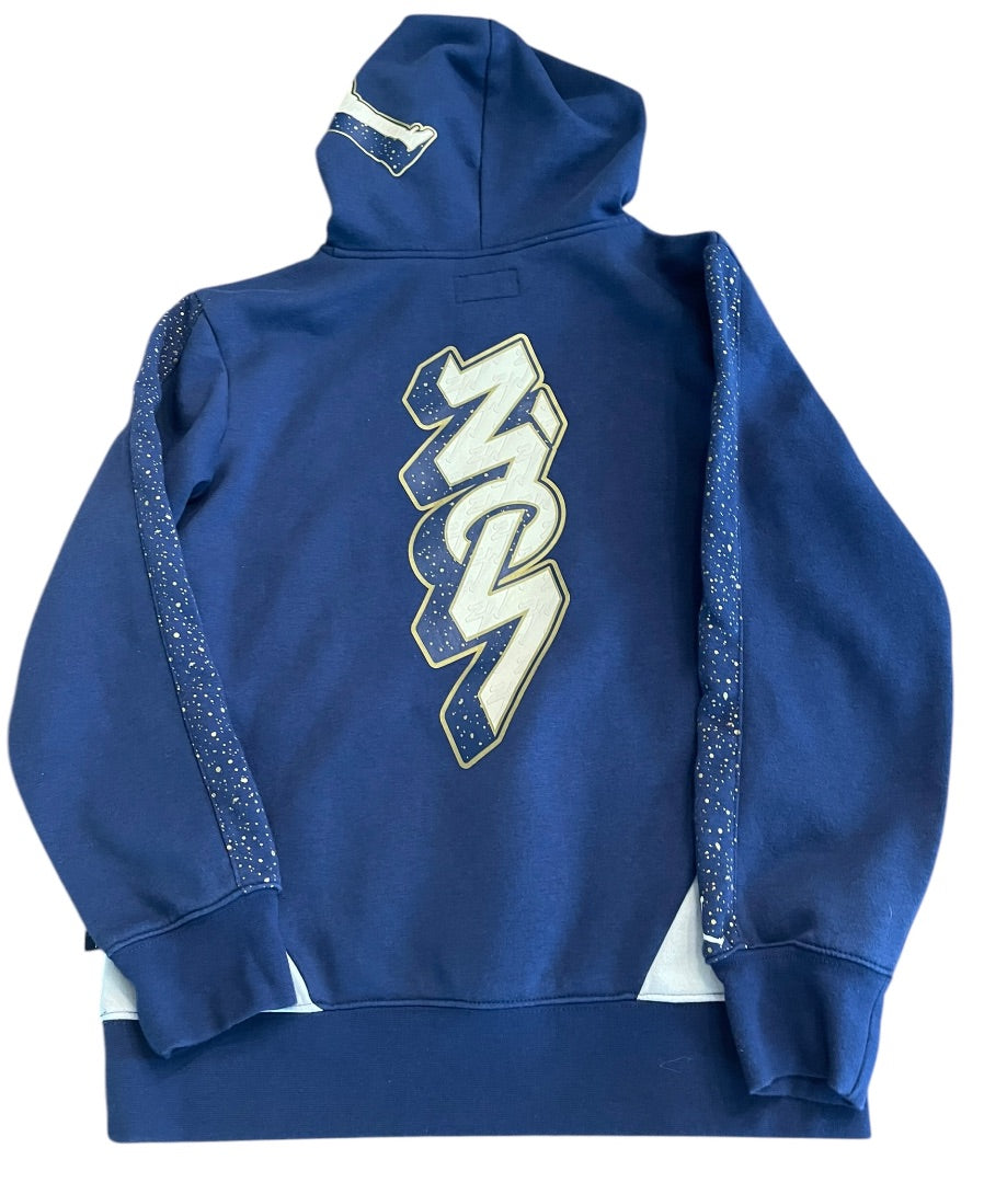 Large (12-13 Years) Air Jordan Nike Zion Pullover Hoodie Blue Youth