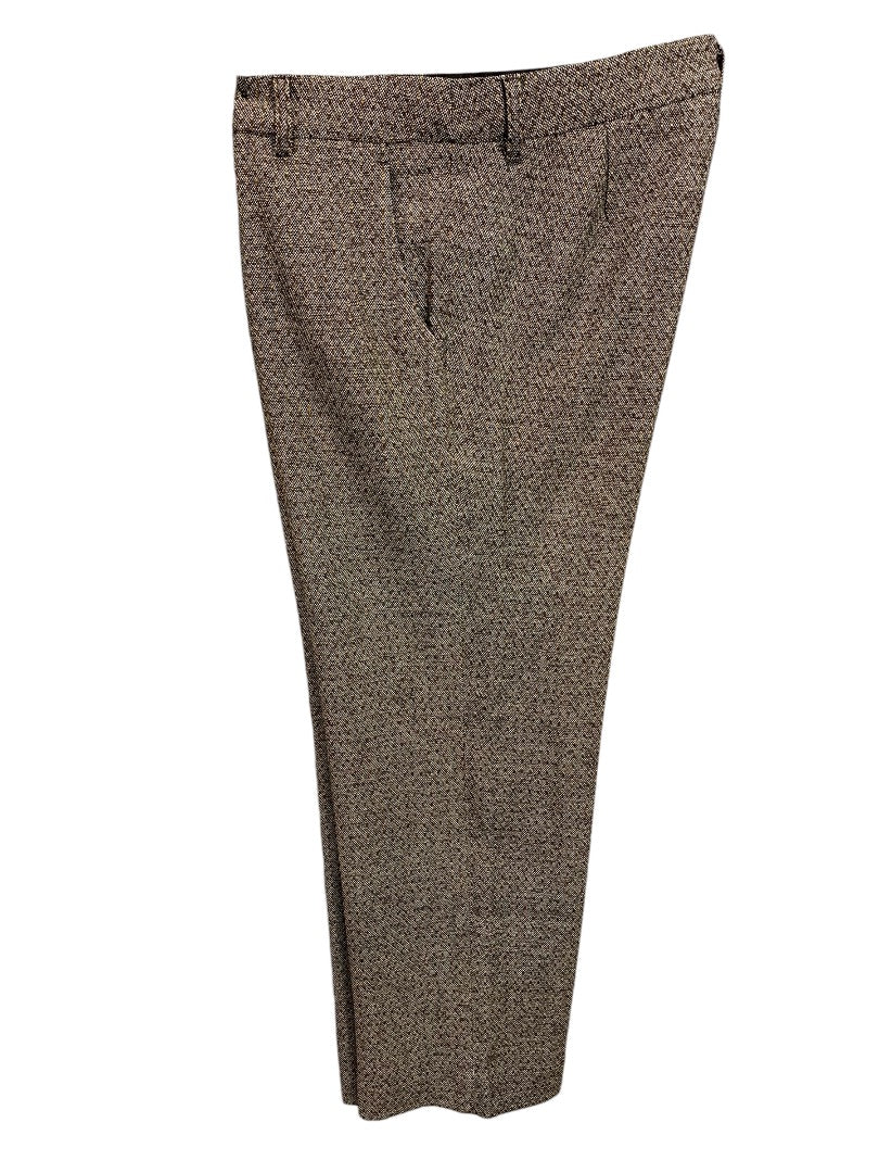 14P Soft Surroundings Womens Petite Brown Tweed Dress Pants