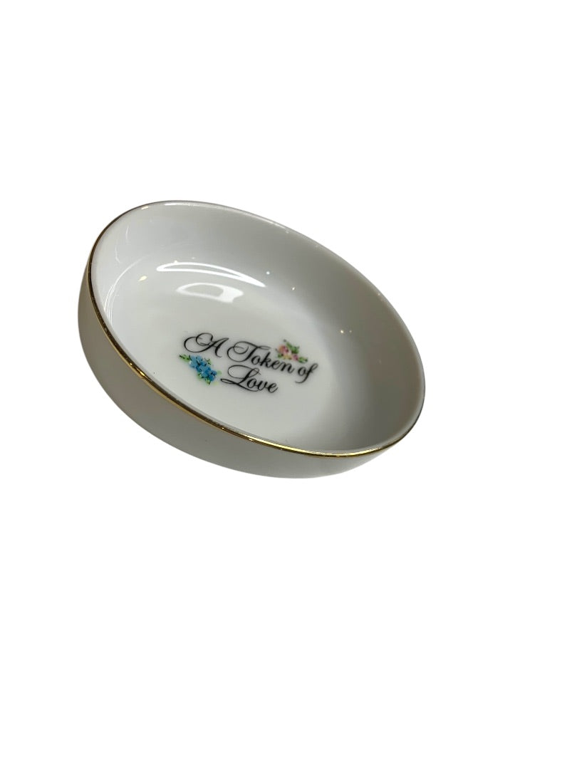Avon 1982 Valentines Day Trinket Dish "A Token of My Love" Ceramic