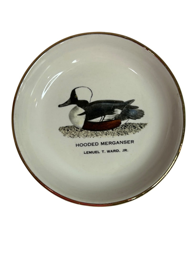 Delaware Ducks Unlimited 1979 Small Dish 4.25 Inch Hooded Merganser