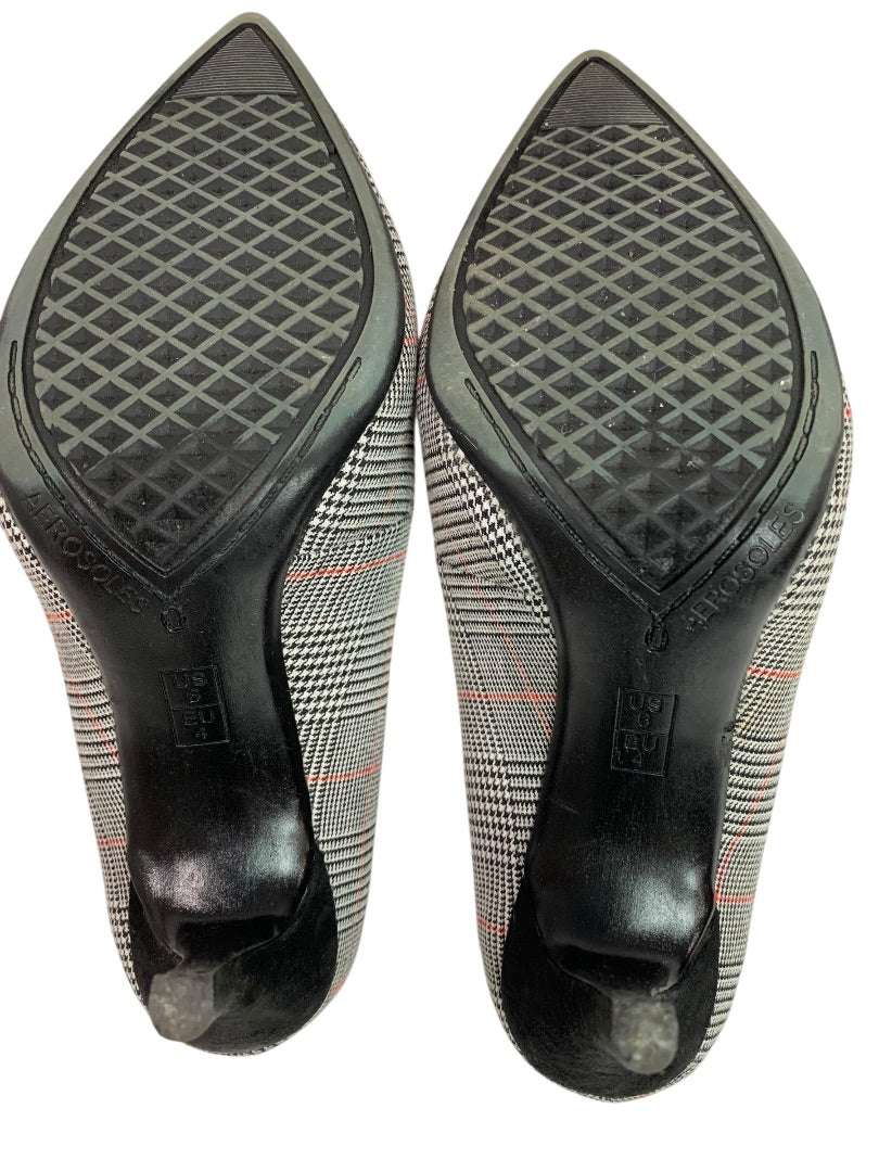 Size 6 Aerosoles Womens Plaid Black Heels Deal Breaker 3 Inch