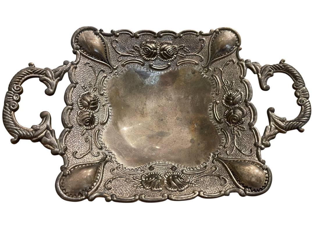 Godinger Silver Art Co 8" Footed Dish With Handles Silverplate