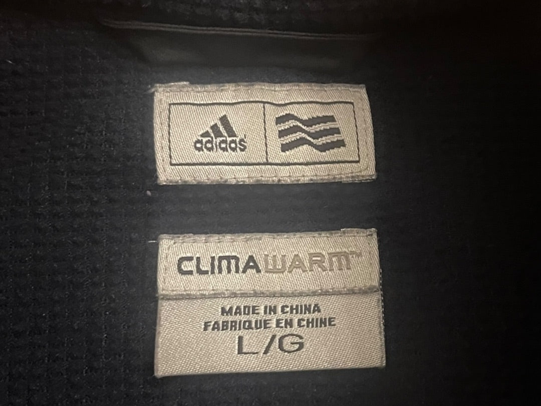 Large Adidas Climawarm 3/4 Zip Mens Pull Over Thermal Shirt Navy Blue
