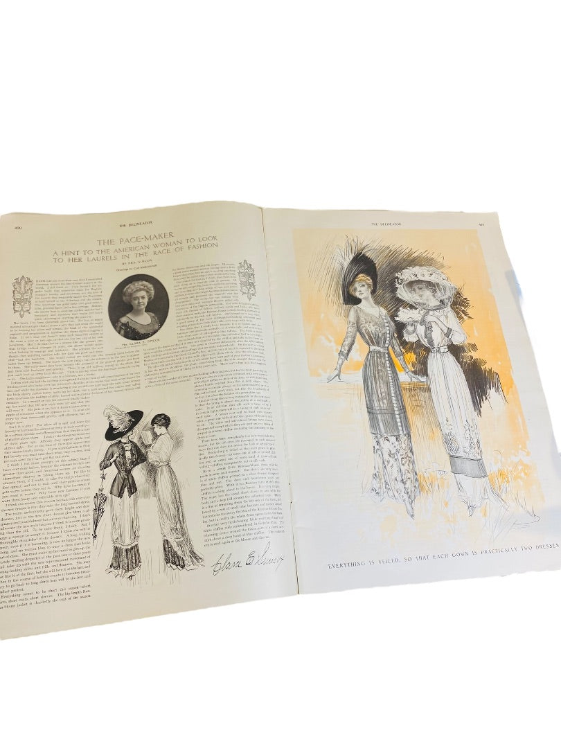 Antique The Delineator Magazine June 1910 Butterick Publishing