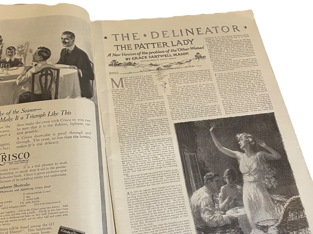 Antique The Delineator Magazine June 1916 Butterick Publishing