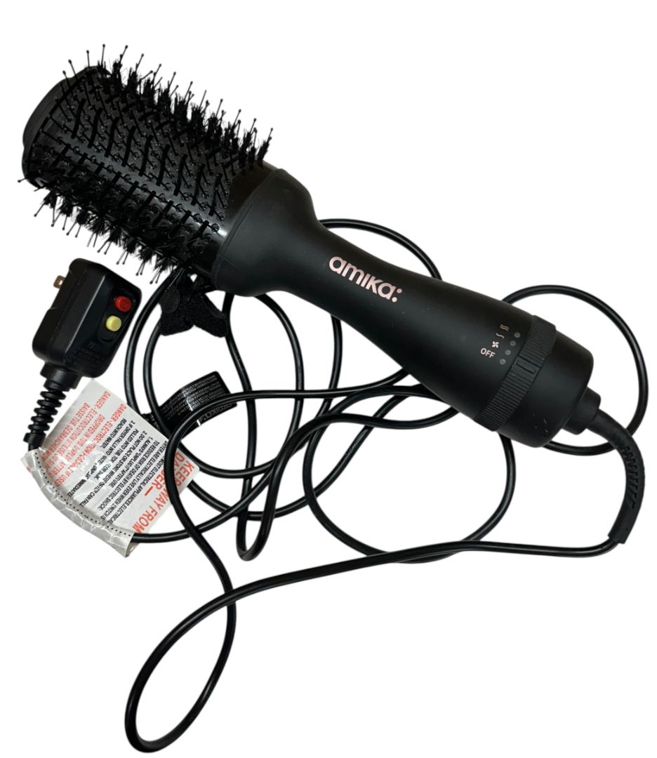 Amika Blow Dryer Brush 2-in-1 hair styling tool For customized blowout 2x SHINE