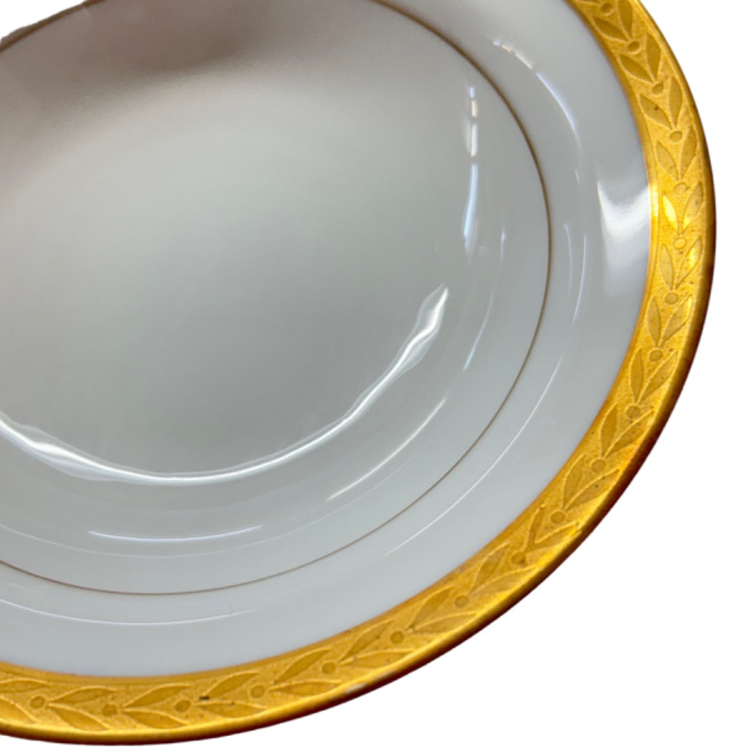 Sango Royalty Pattern White Gold Trim Fruit Bowl 5.5" Dessert Sauce 1970s