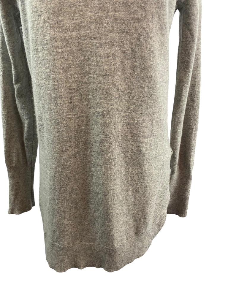XS J.Crew Women's Wool Blend Tunic Sweater Gray Round Neck AC624