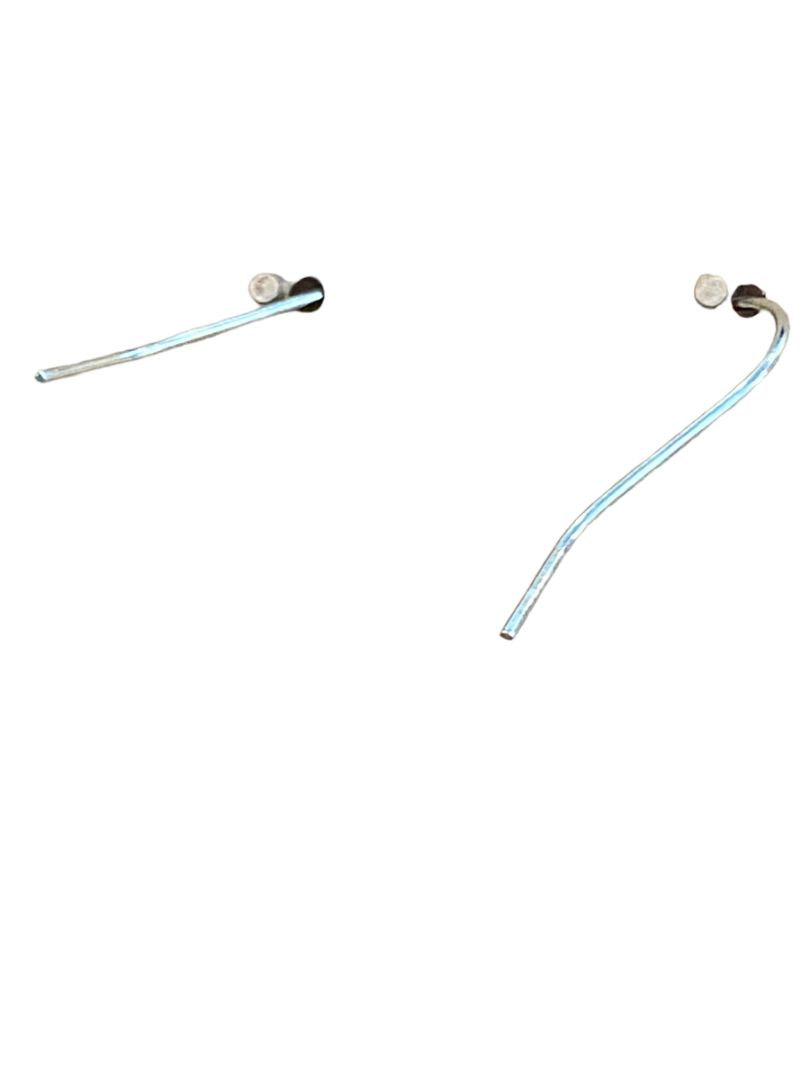 Glass Santa Cats Christmas Dangle Pierced Earrings