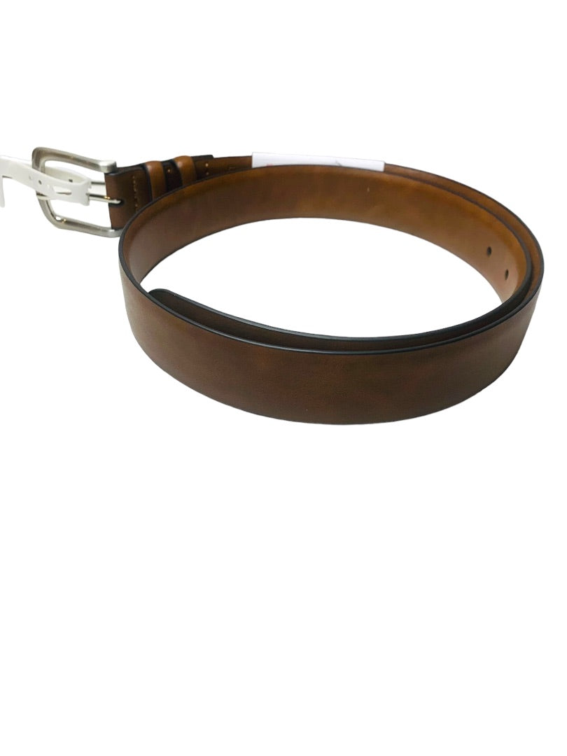 Medium 34-36 Nine West Mens New Brown Vegan Leather Belt 1.25" Width