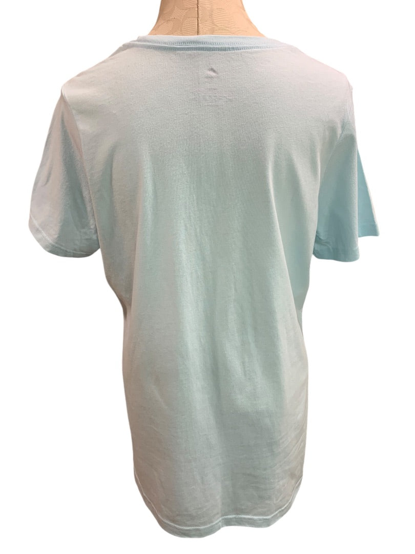 1X Adidas Womens New Logo Basic Tshirt Almost Blue HL2025