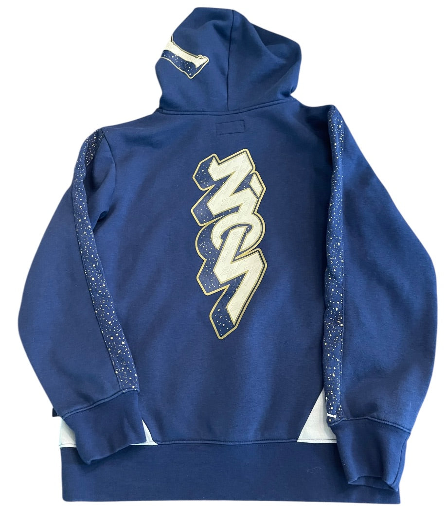 Large (12-13 Years) Air Jordan Nike Zion Pullover Hoodie Blue Youth