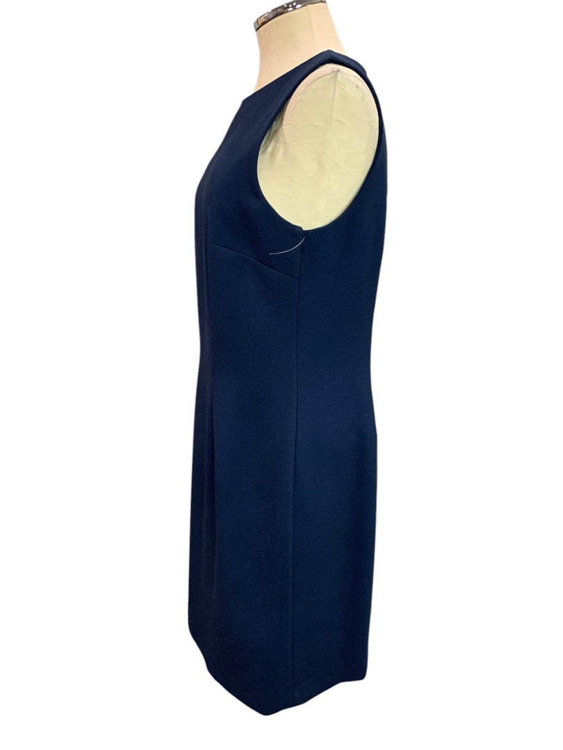 Size 10 Karen Scott Womens Sheath Dress 1990s New Navy Blue