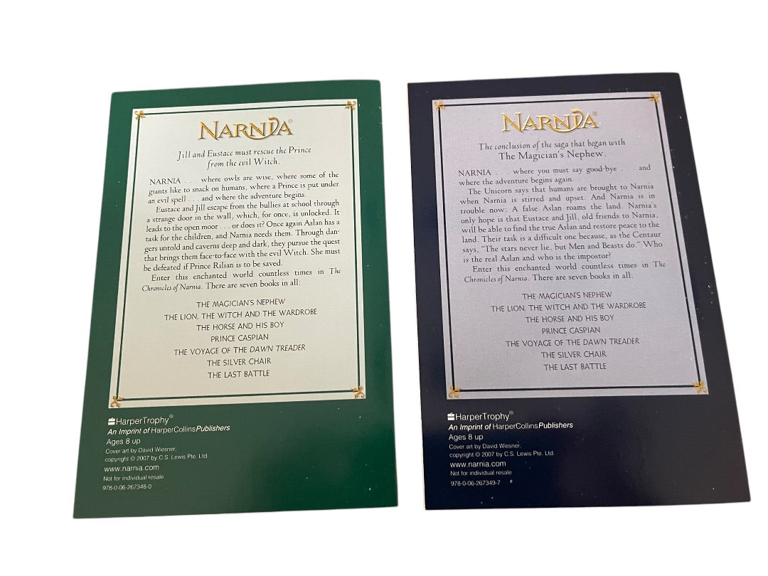 Set of 7 The Chronicles of Narnia Box Set Paperback Books 2007