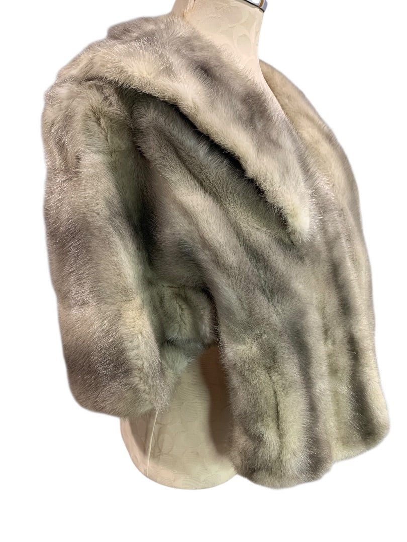 1950s Mink Shawl Stole Womens Seidel Furrier Philadelphia Collared