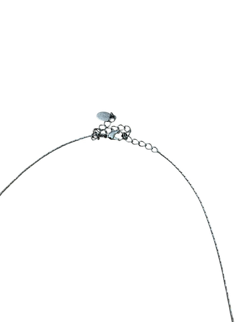 Express Pink Sphere Bead 45 Inch Strand Necklace Gun Metal Silver Lobster Clasp