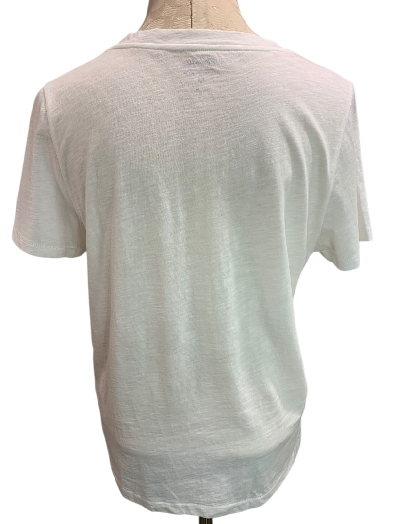 Medium Madewell Womens V-Neck Tshirt White Organic Cotton Blend