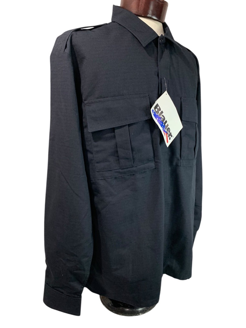 Large Regular Blauer Mens New Dark Navy Tactical Shirt Style 8730