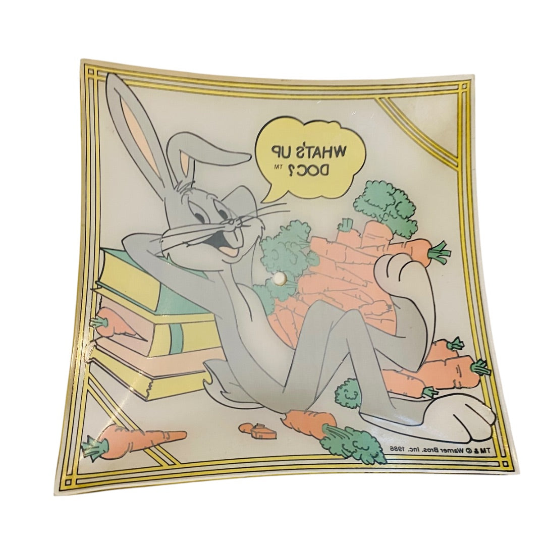 1986 Warner Bros. Bugs Bunny What’s Up Doc? Cartoon Glass Ceiling Light Shade