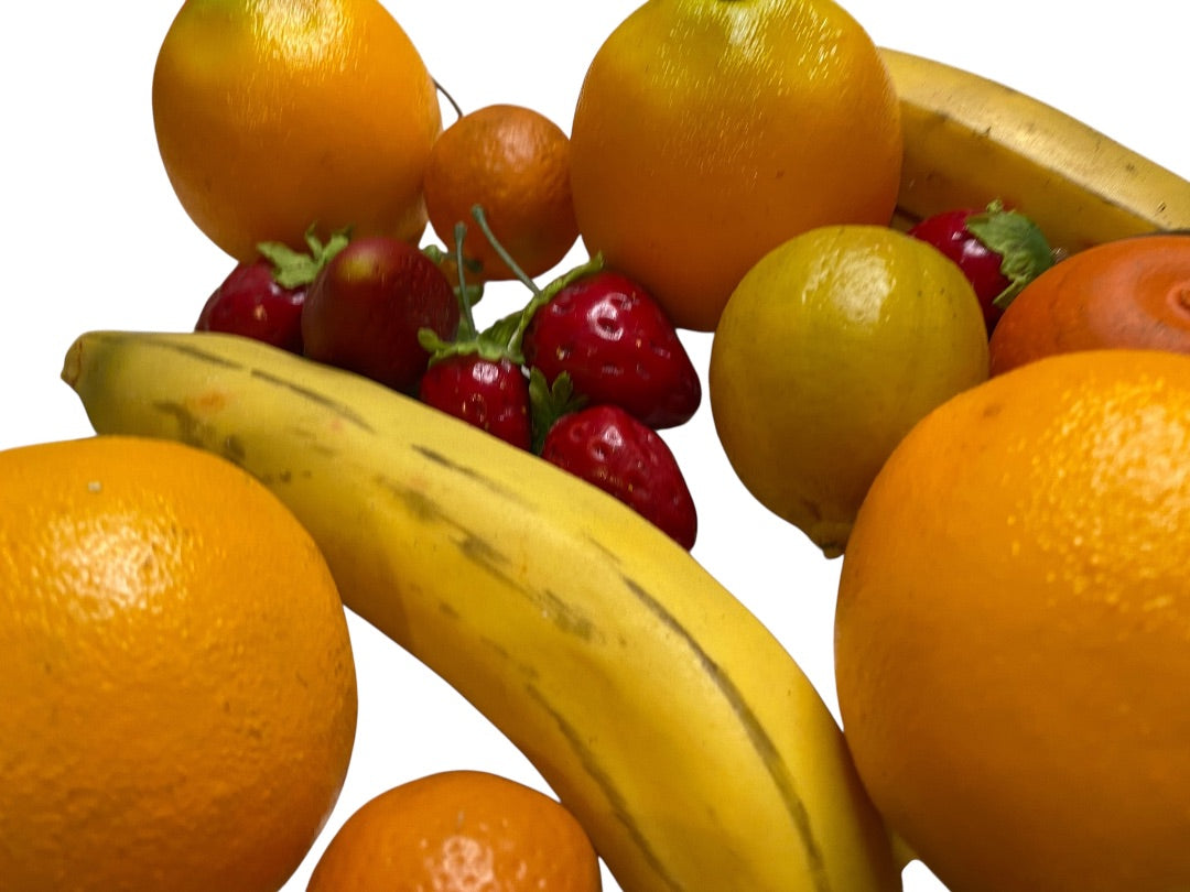 Lot of 18 Vintage Pieces of Fake Fruit Orange Lemon Banana Strawberry