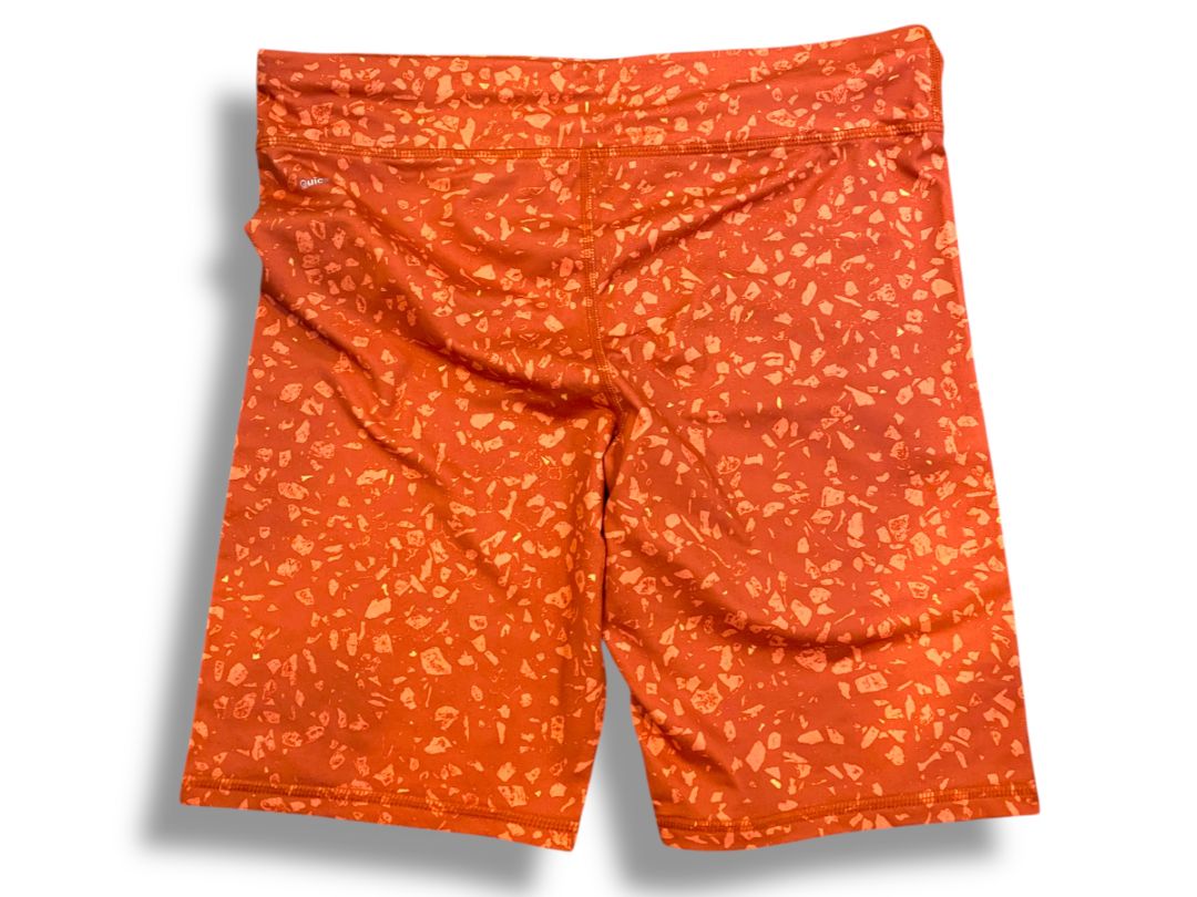 Large (14.5-16.5) Xersion Girls Youth Shorts Orange Print Quick Dry