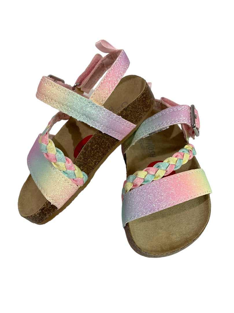 Size 6 Osh Kosh B'Gosh Faith Fashion Sandal Pastel Rainbow Glitter