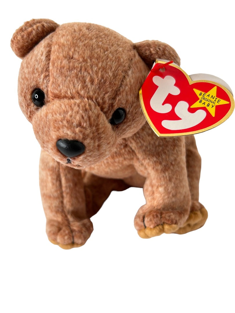 Ty Beanie Baby Original 1999 Pecan Bear Stuffed Animal Tags