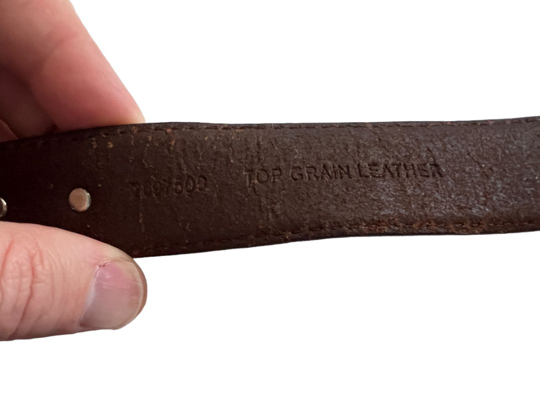 40 PGA Tour Brown Men's Medalion Golf Belt Leather