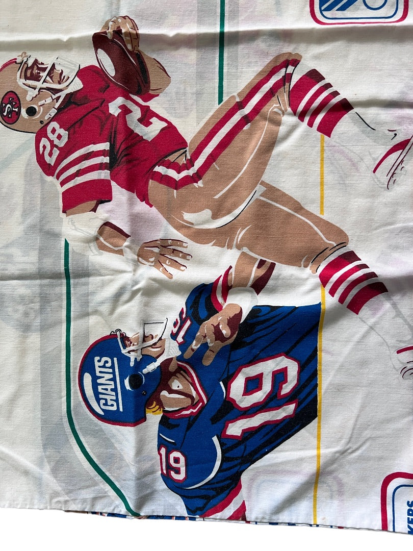 Vintage NFL Pillowcase Football Handmade with Vintage Fabric