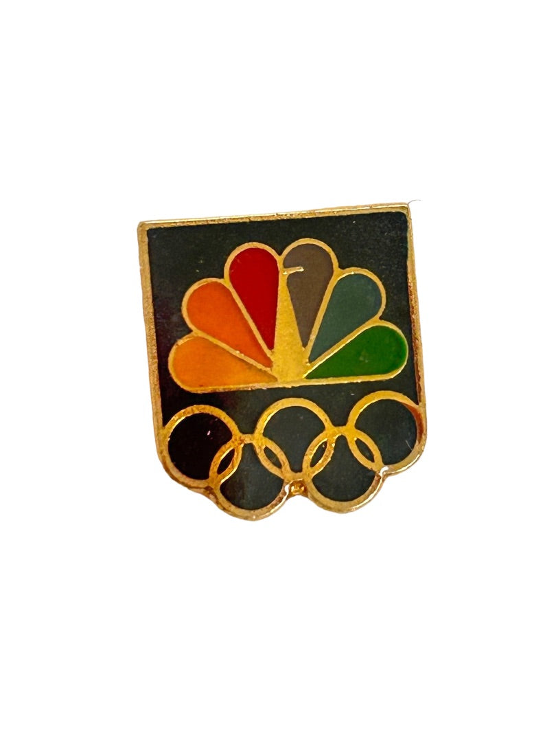 NBC 1988 Olympic Logo Lapel Pin Seoul Korea Sept 17-Oct 2