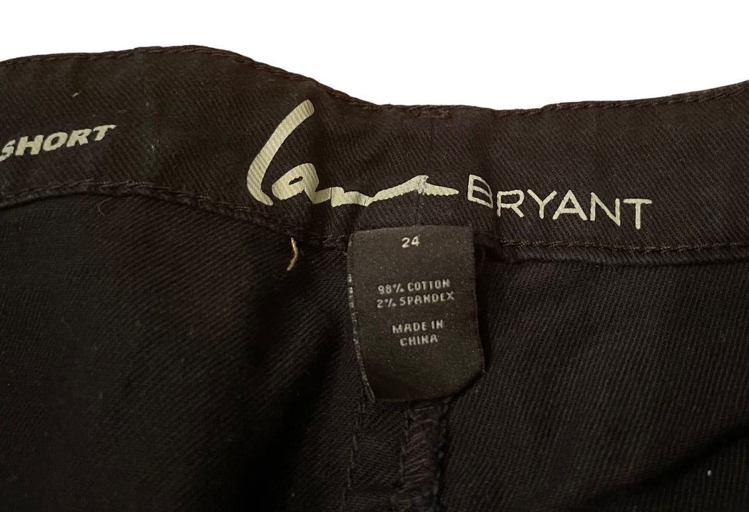 Size 24 Lane Bryant Shorts Black Denim Distressed Shorts Pockets Jeans Plus Size