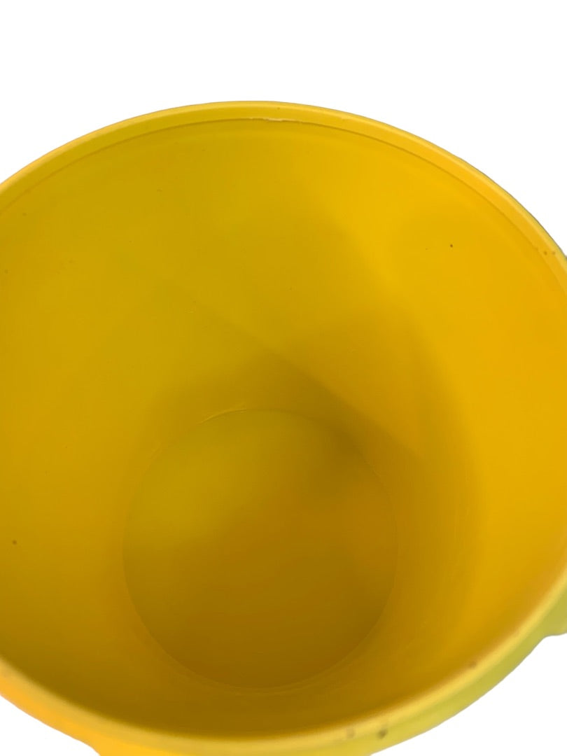 Vintage Tupperware Yellow Canister 807-2 Starburst Lid 808-13 7.5"h x 6.5"d