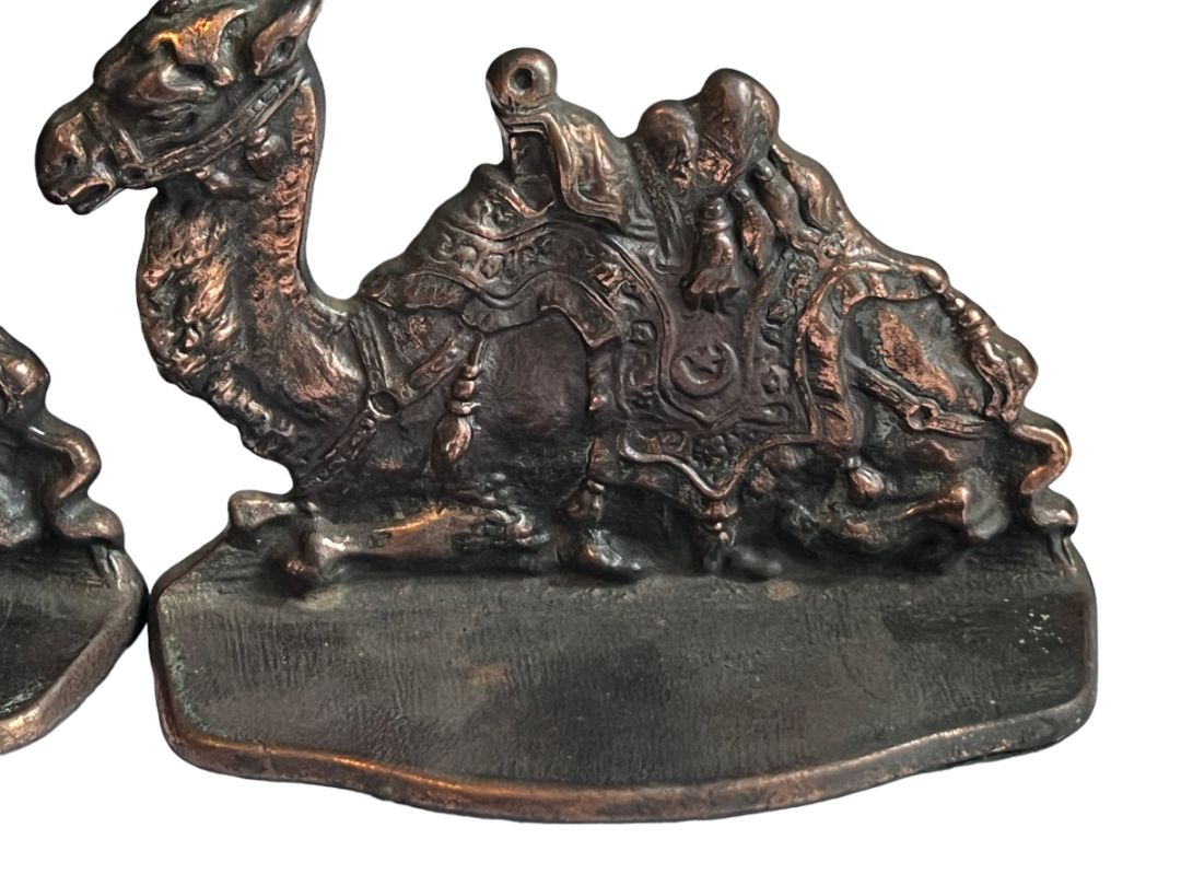 Egyptain Camels Copper Color Iron Camel Bookend The Conn Foundry
