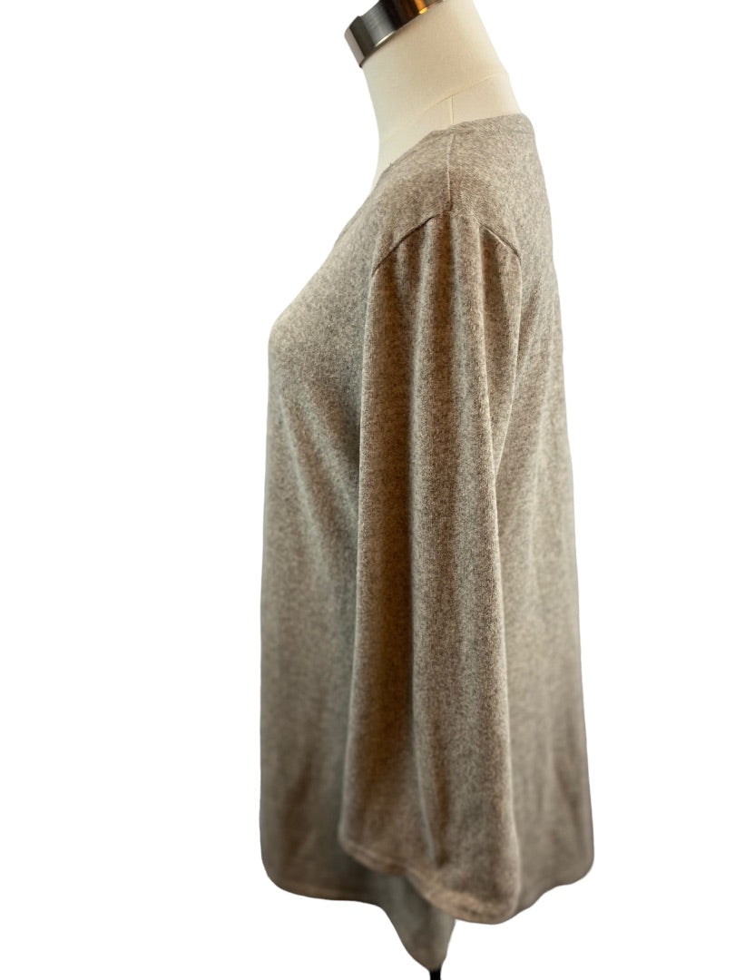 1XL Women's Pullover Tunic Sweater Heathered Gray Long Unbranded