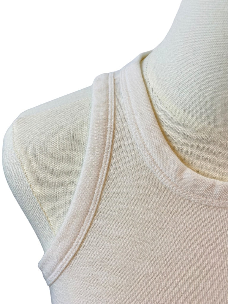 XS LOFT Womens Off White Tank Top Sleeveless Cotton Blend