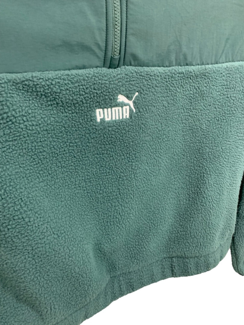 XS Puma Womens Power New Green Gables 1/2 Zip Fleece Jacket 845853
