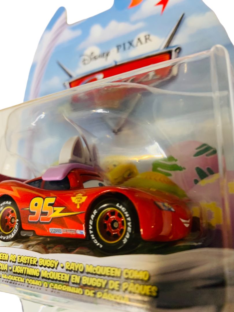 Disney Pixar Cars Collection Lightning McQueen as Easter Buggy Diecast HTY66 New Mattel