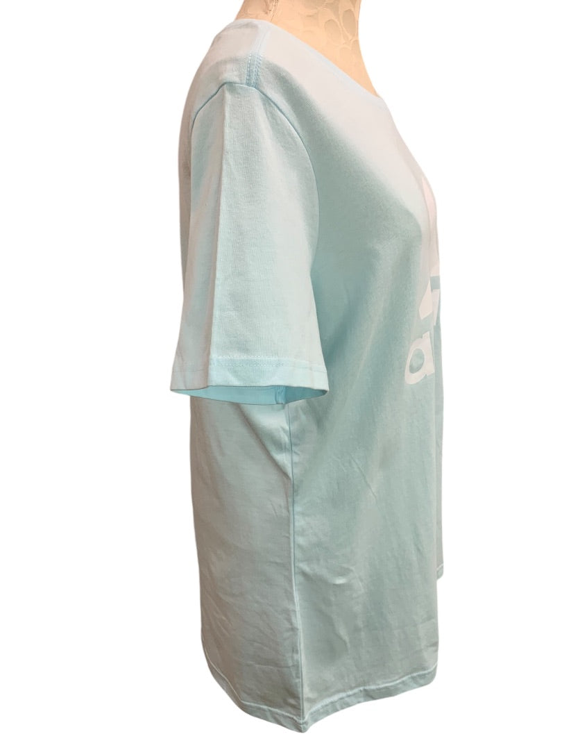 1X Adidas Womens New Logo Basic Tshirt Almost Blue HL2025