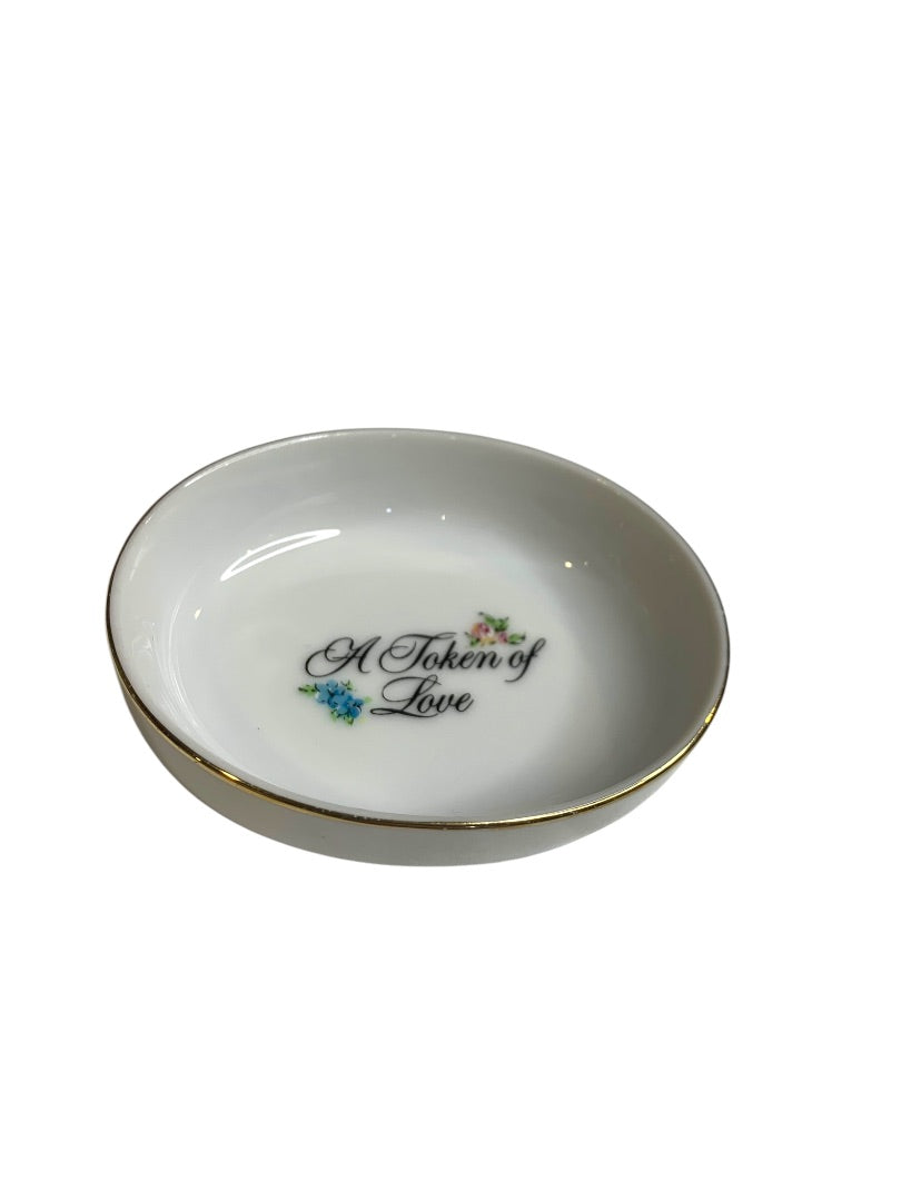 Avon 1982 Valentines Day Trinket Dish "A Token of My Love" Ceramic
