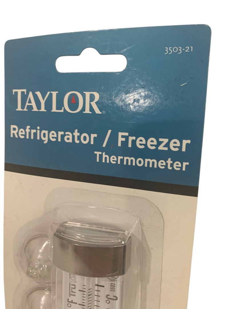 Taylor Refrigerator Freezer Thermometer Analog 3503-21 Stick Clip Hang
