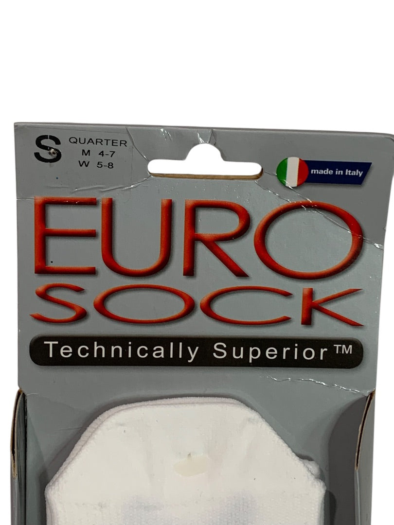 Small Euro Sock Light Weight Bike Silver Cycle Quarter EU202 Unisex